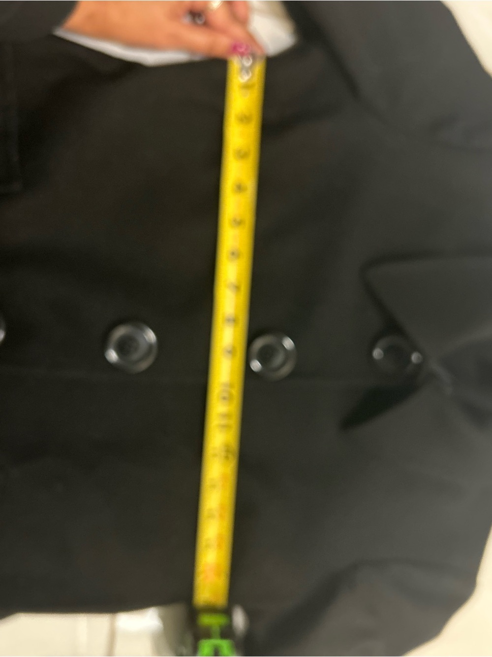 Vintage Y2K Tulle Black Wool Blend Snap Front Coat Tagged XL Fits M/L